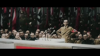 Total War Speech by Joseph Goebbels in Berlin Sportpalast, 18th February 1943 (HD Colour)